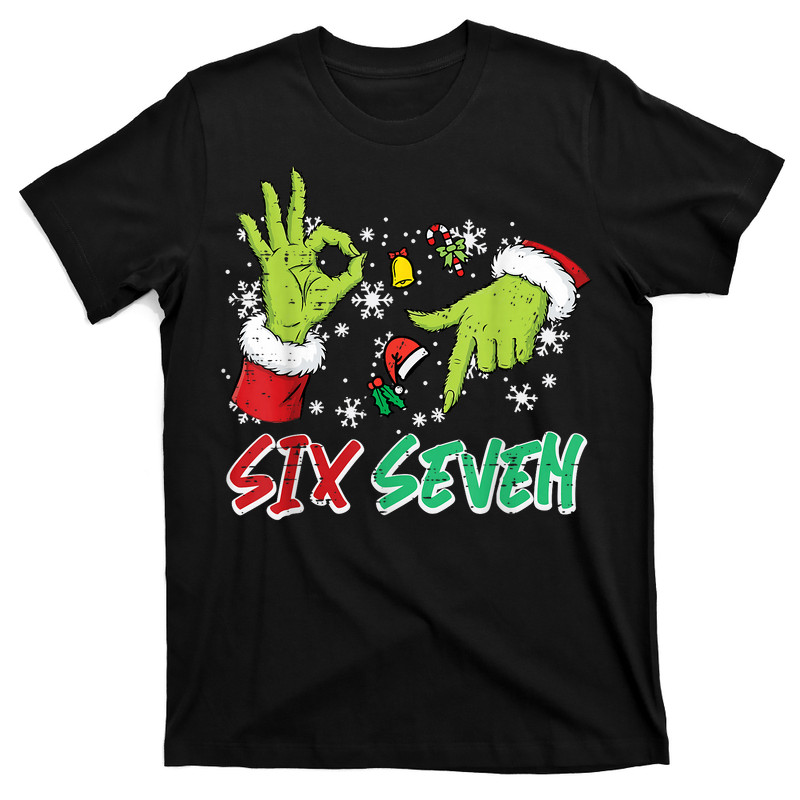 Christmas Six Seven 67 Funny Meme 6 7 Xmas T-Shirt