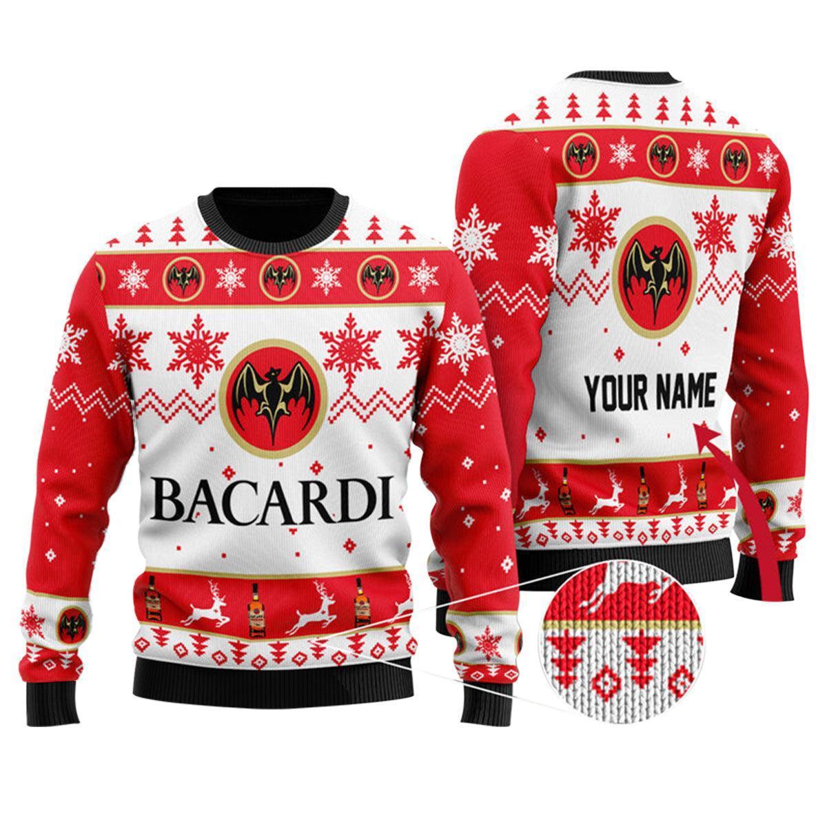 Personalized Bacardi Ugly Christmas Sweater