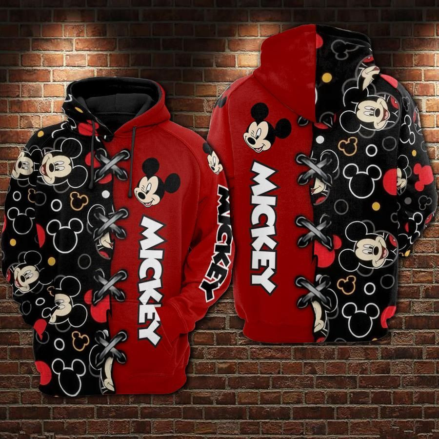 Mickey Mouse Over Print 3d Hoodie Zip Hoodie 623