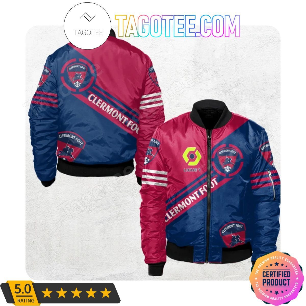 Clermont Foot 63 Ligue 1 Bomber Jacket