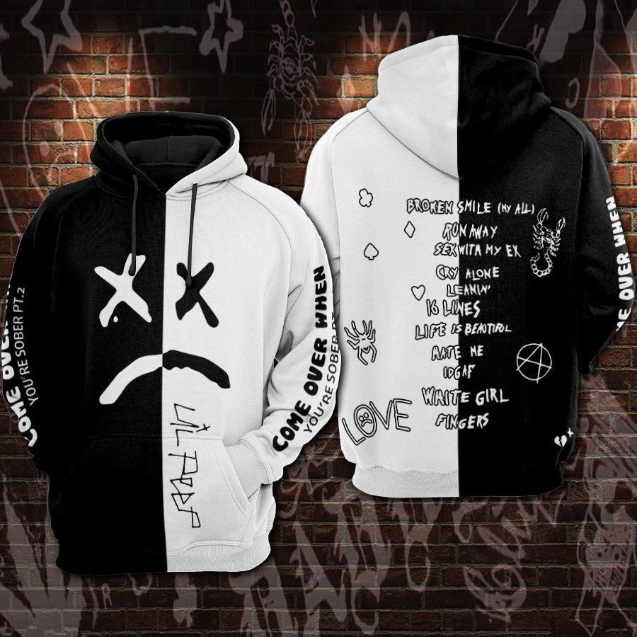 Broken Smile My All Lil Peep 3D All Over Print Hoodie & Zip Hoodie