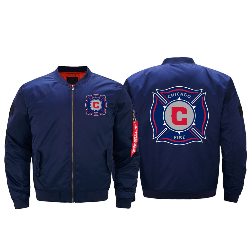 Chicago Fire Navy Bomber Jacket