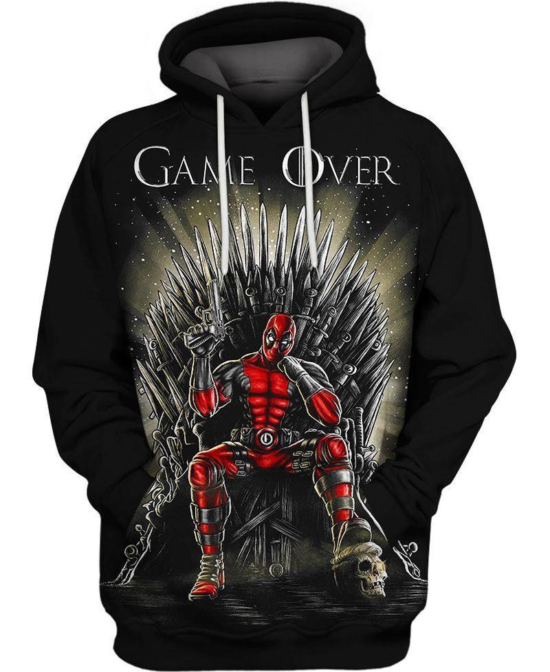 Marvel Deadpool Deadpool Got Crossover Game Over 3d Hoodie Zip Hoodie