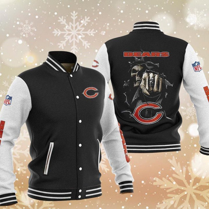 Chicago Bears Black Hades Boxing Baseball Jacket