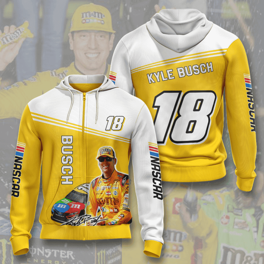 Kyle Busch 18 3D All Over Print Hoodie & Zip Hoodie