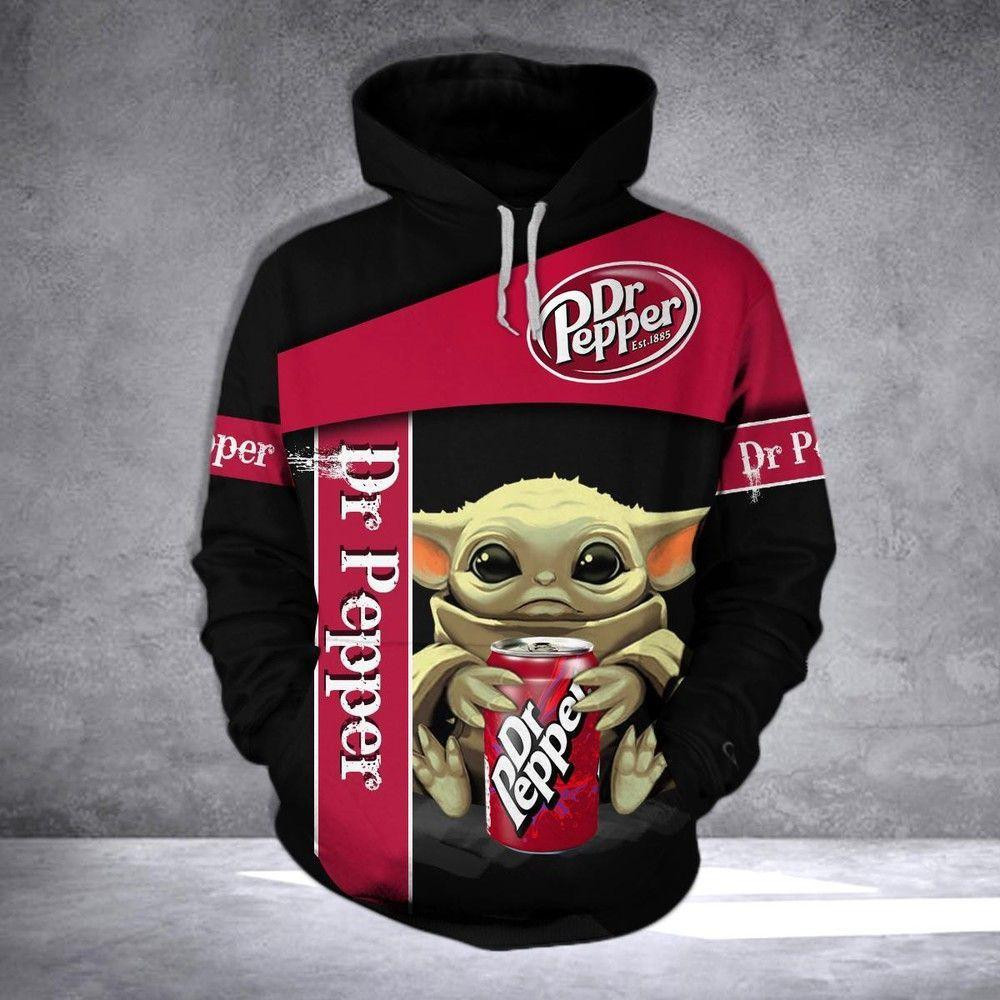 Star Wars Baby Yoda Dr Pepper Aop Hoodie