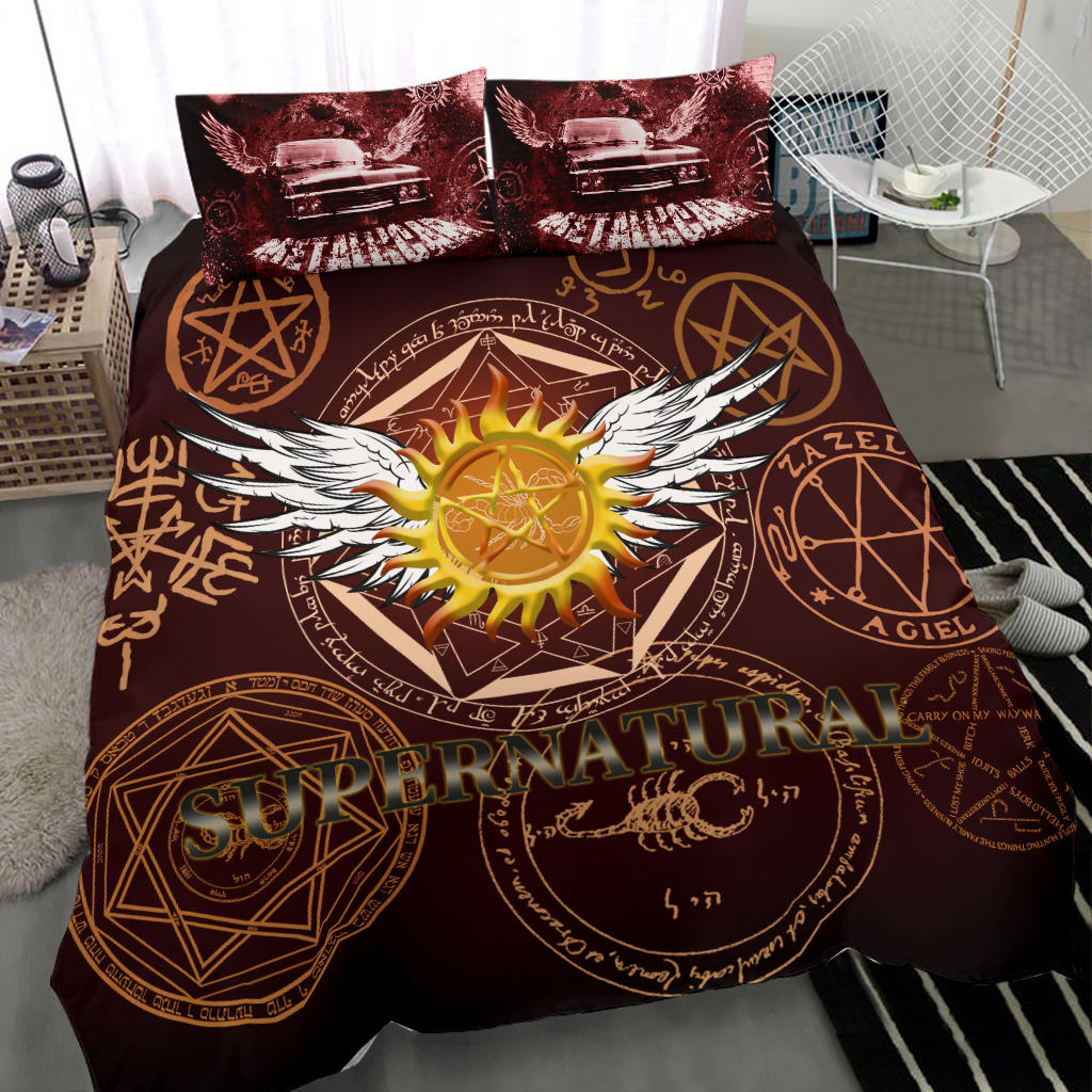 Supernatural Bedding Set Supernatural Symbol Sam Dean Winchester Duvet Covers
