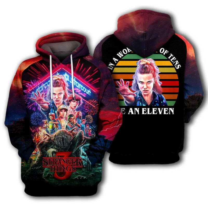 Stranger Things Hoodie Be An Eleven Hoodie Zip Hoodie