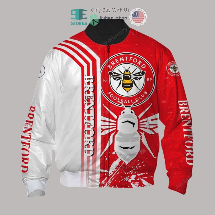 Brentford FC White Red Bomber Jacket