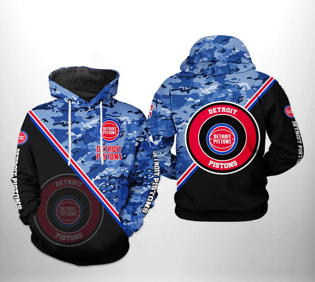 Detroit Pistons US Camo Team 3D All Over Print Hoodie & Zip Hoodie