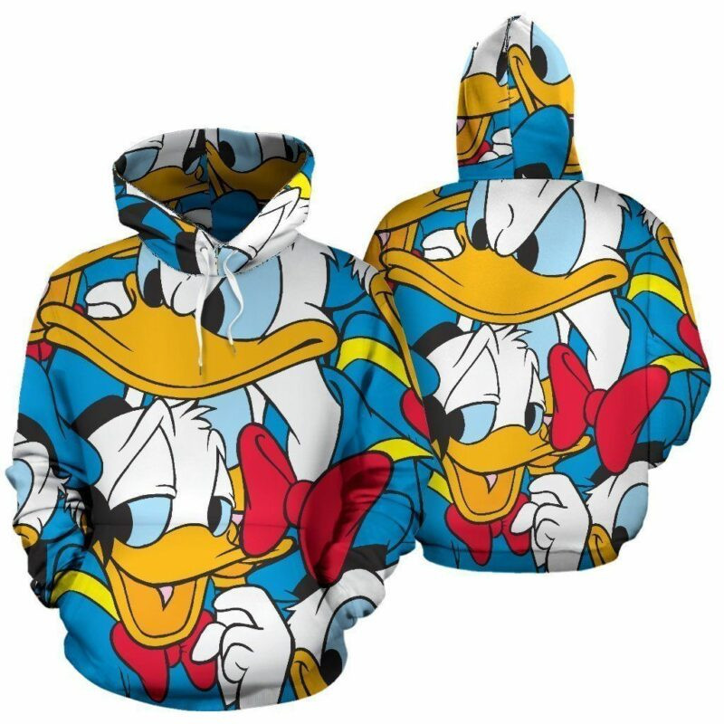 Donald Duck Movies 3 Over Print 3d Hoodie Zip Hoodie