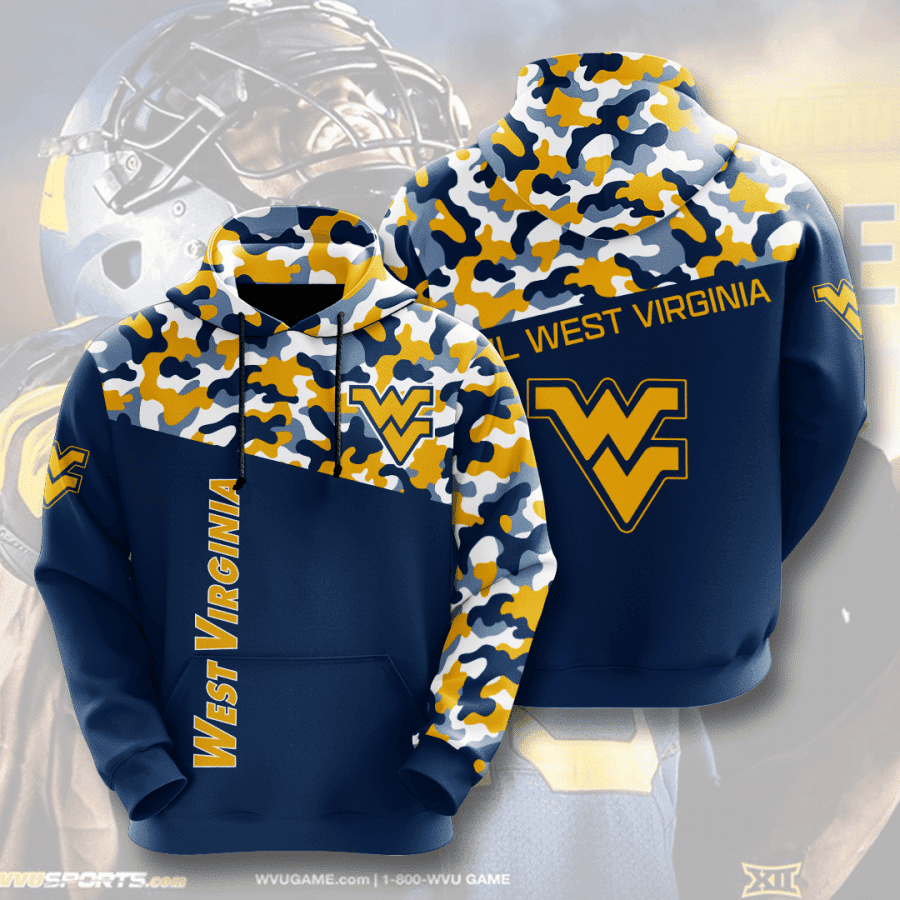 West Virginia Mountaineers 3D All Over Print Hoodie & Zip Hoodie