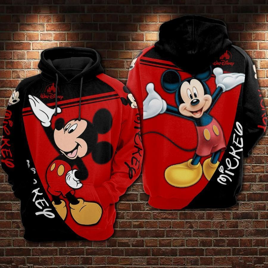 Mickey Mouse Movies Over Print 3d Hoodie Zip Hoodie 520