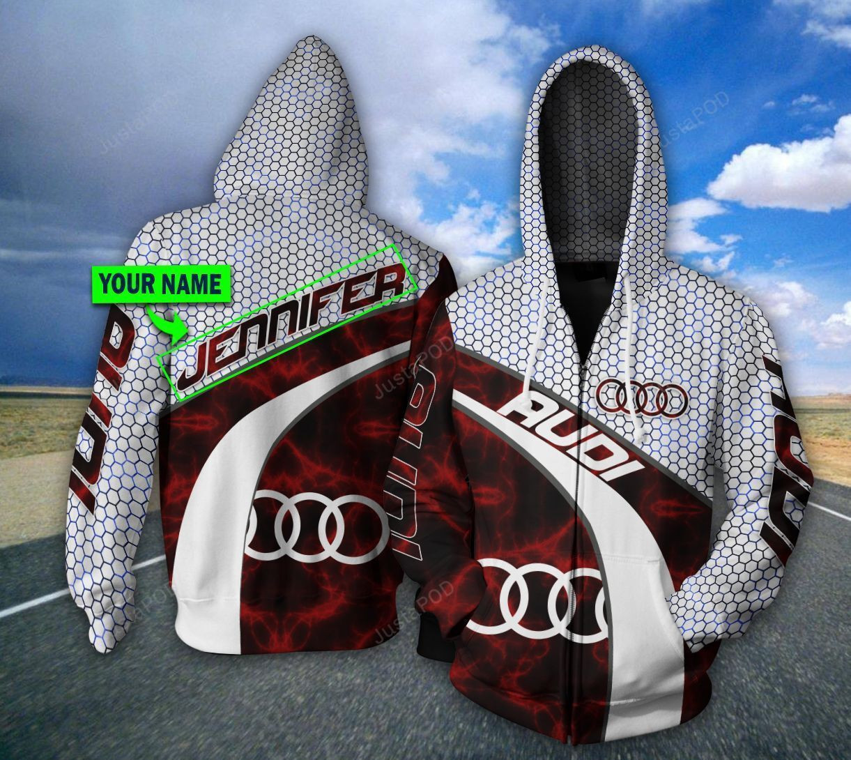 Personalized Audi 3D All Over Print Hoodie & Zip Hoodie