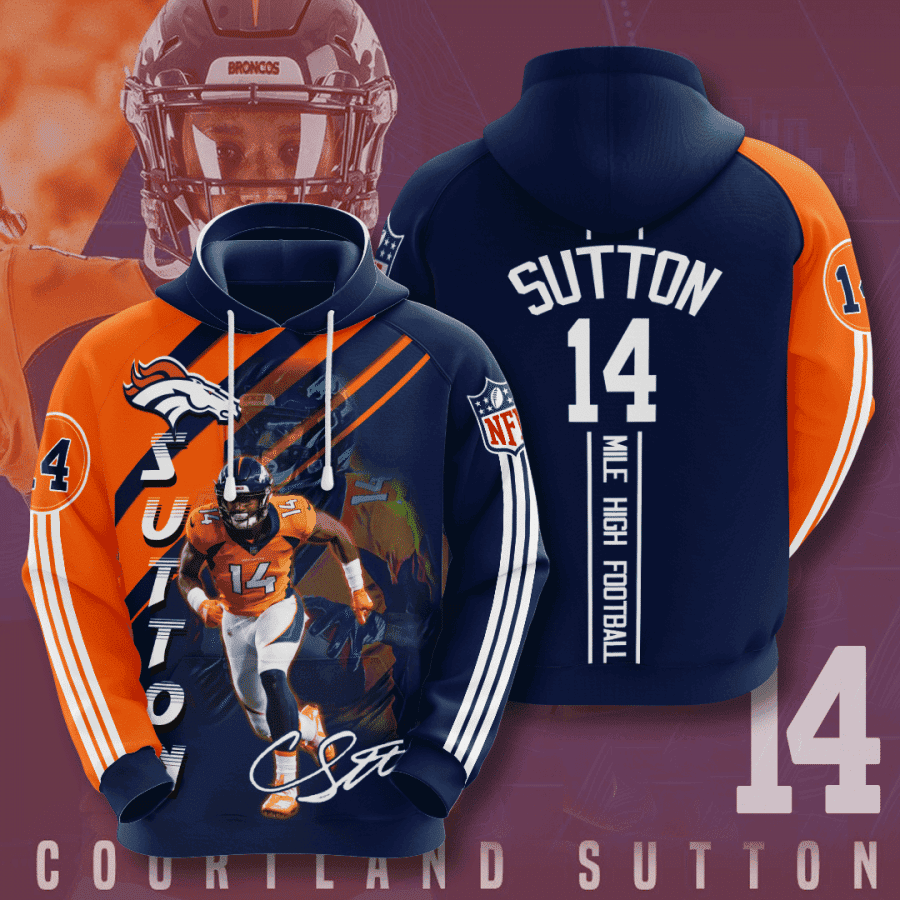 Denver Broncos Courtland Sutton 3D All Over Print Hoodie & Zip Hoodie