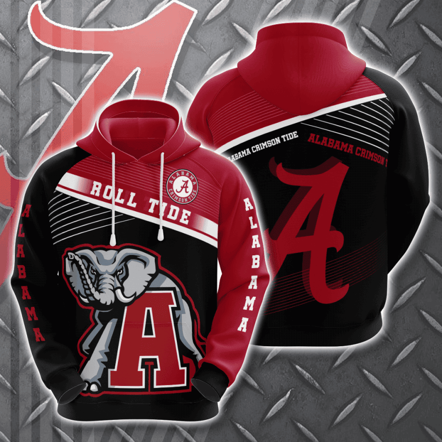 Alabama Crimson Tide Team 3D All Over Print Hoodie & Zip Hoodie