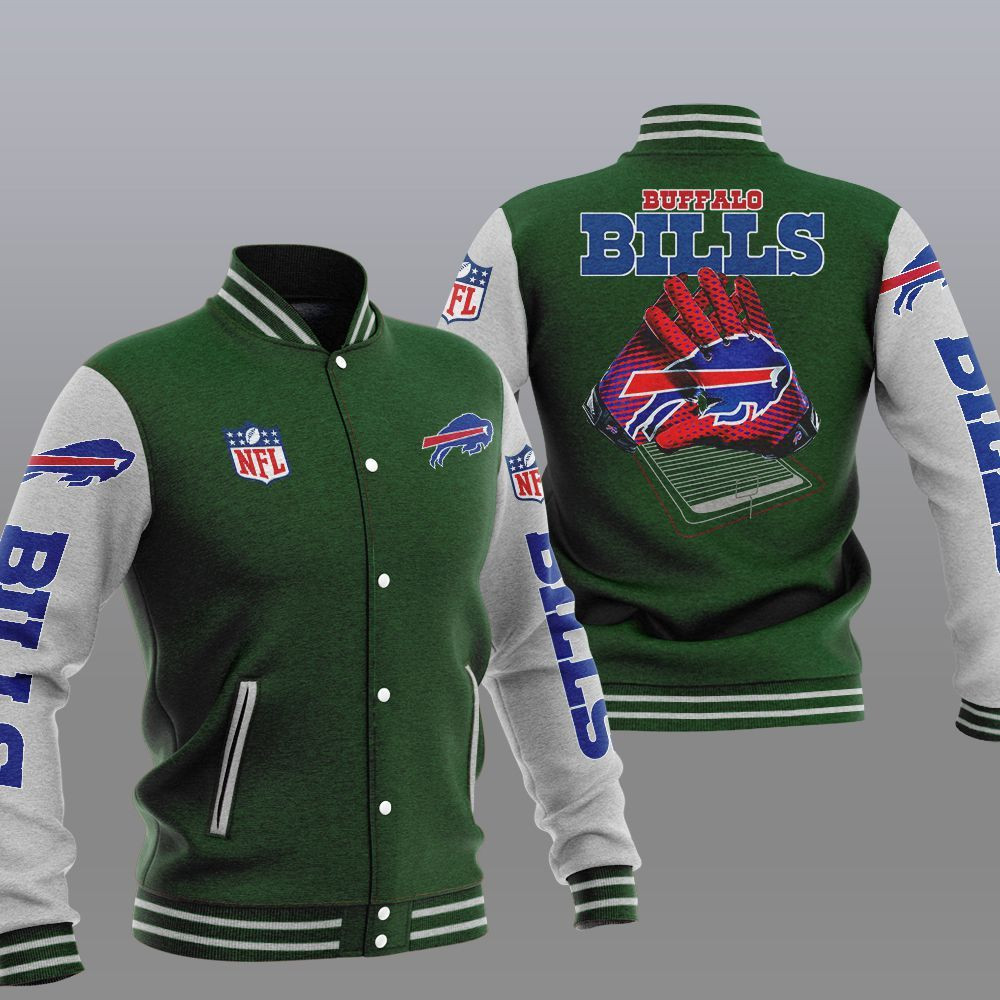 Buffalo Bills Green Baseball Jacket