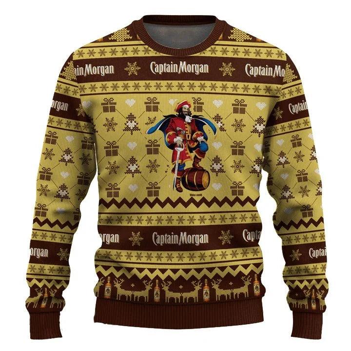 Captain Morgan Snowing Ugly Christmas Sweater