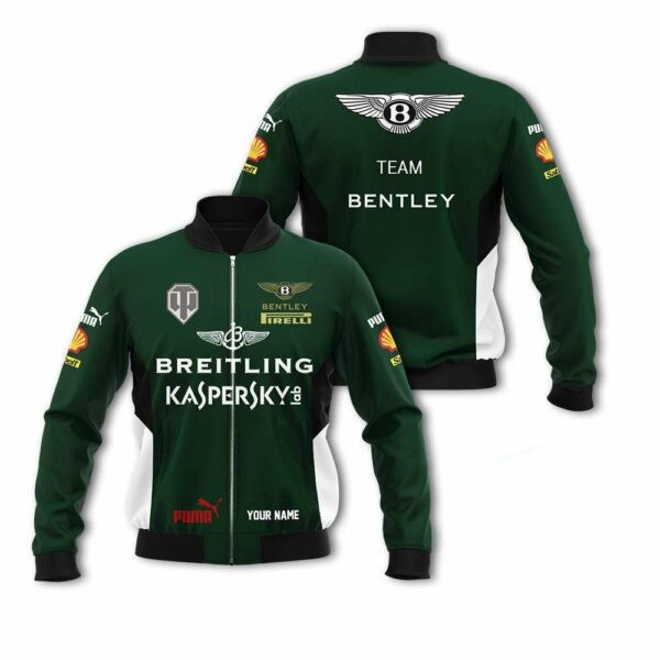 Personalized Breitling Kaspersky Bentley Racing Bomber Jacket 872 17