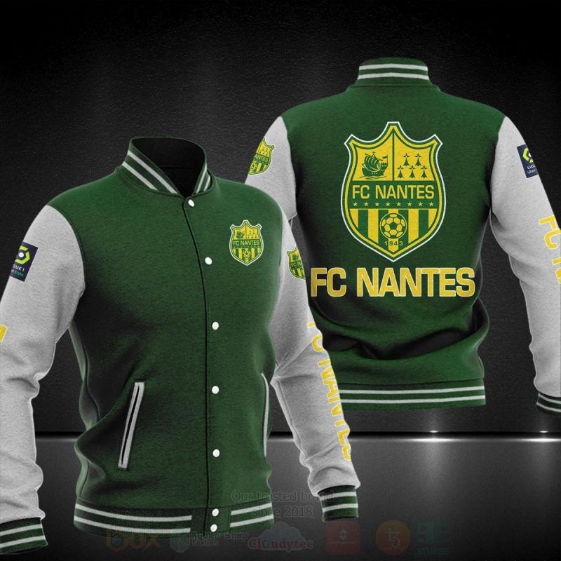 FC Nantes Dark Green White Baseball Jacket