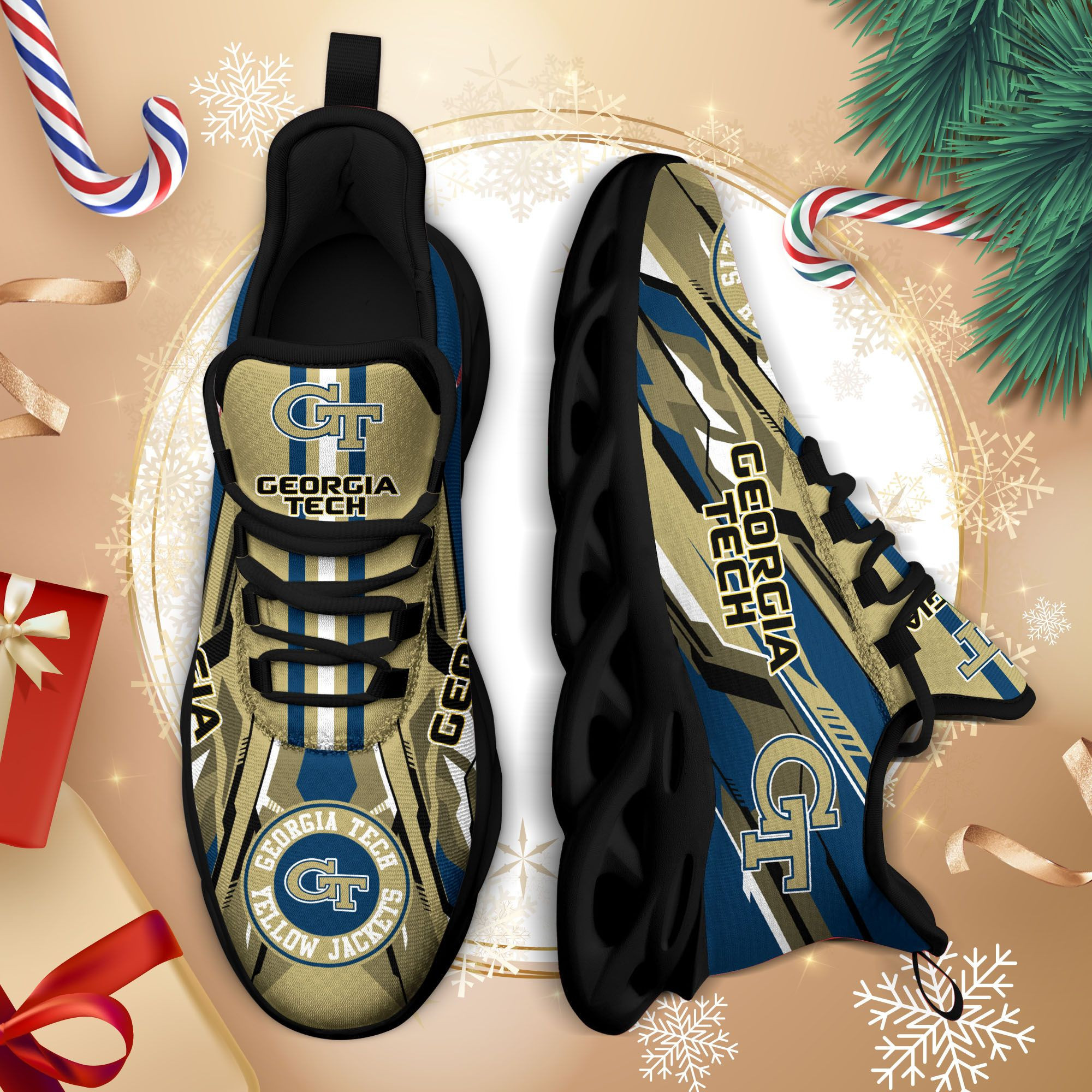 Eorgia Tech Yellow Jackets 3-max Soul Sneakers For This Season Na26574 Perfect Choice Sport Beautiful Printing