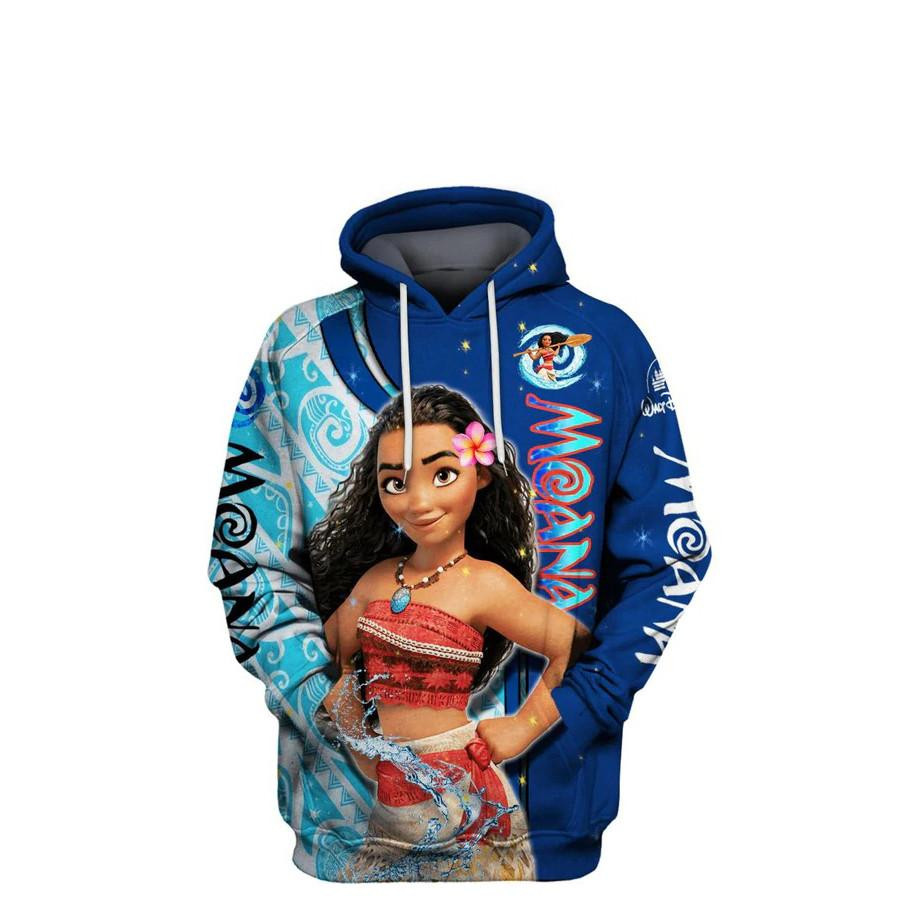 Cool Moana Disney, Little Girl Moana All Over Print Hoodie