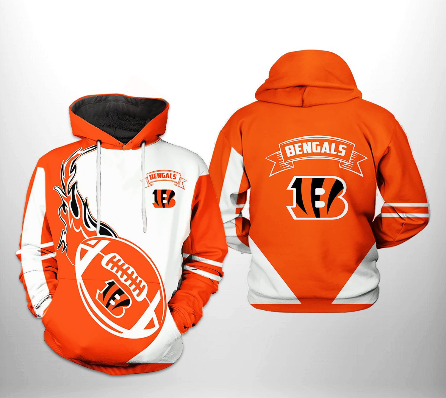 Cincinnati Bengals Classic 3D All Over Print Hoodie & Zip Hoodie