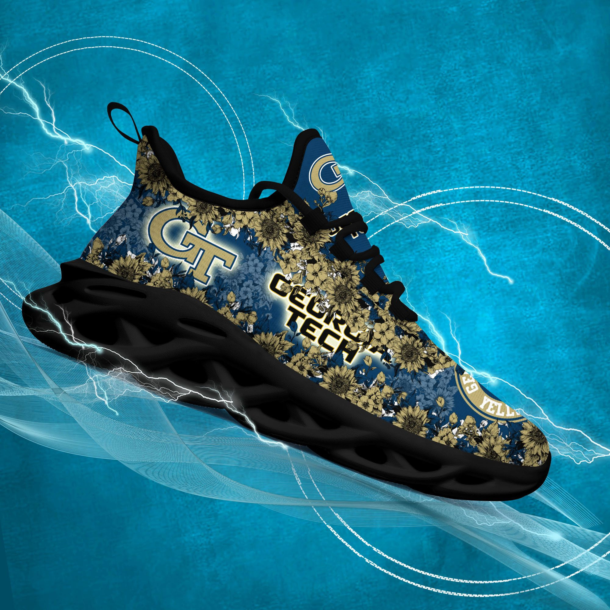Georgia Tech Yellow Jackets 3-max Soul Sneakers For This Season Na25479 Love Sport All Size Printing Sneaker Perfect Choice