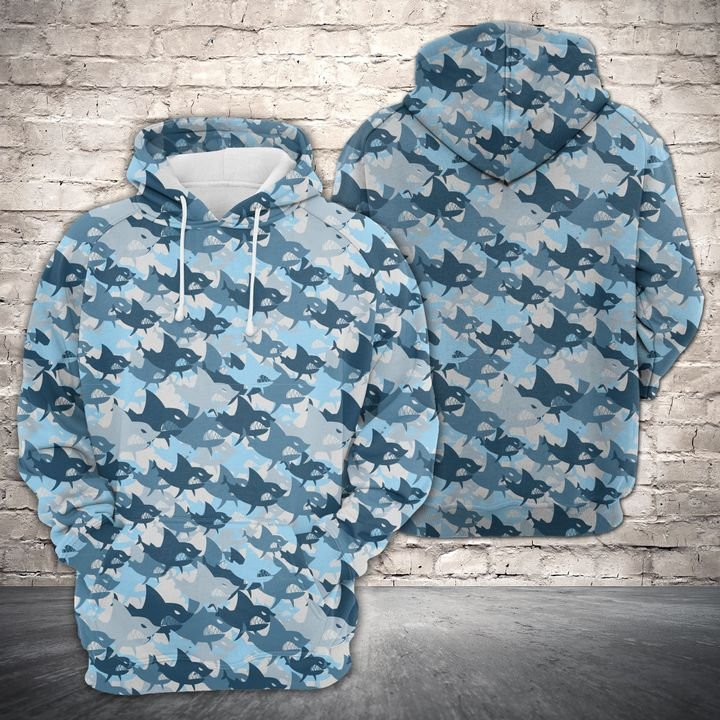 Amazing Camouflage Shark 3D All Over Print Hoodie & Zip Hoodie