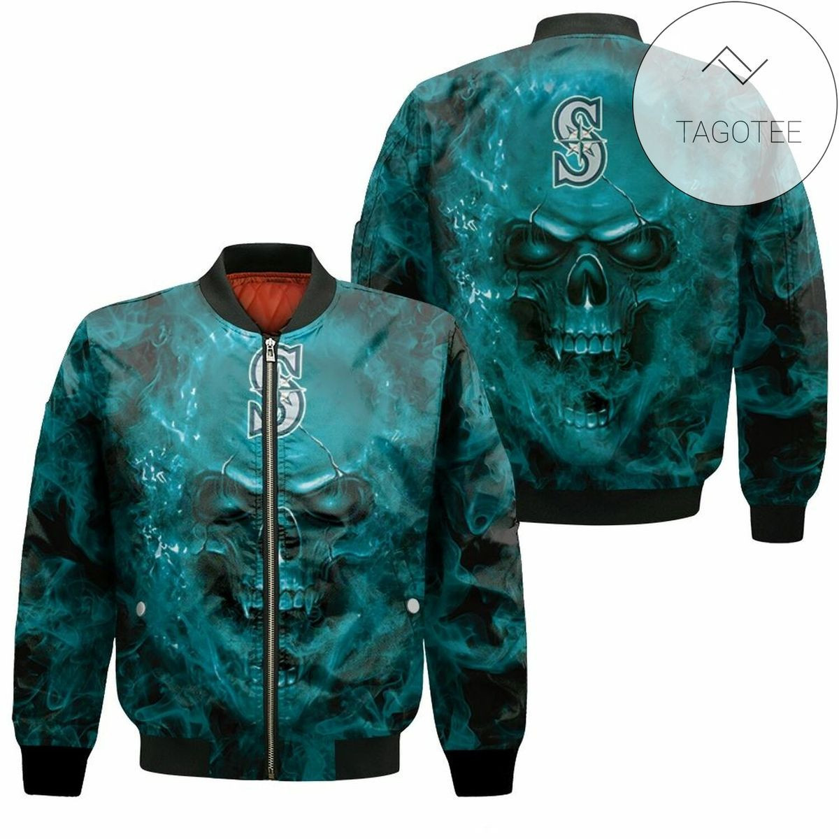 Seattle Mariners Fans Skull Bomber Jacket