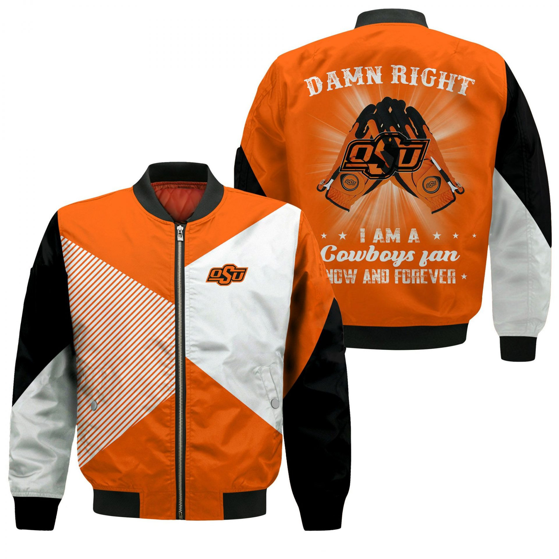 Oklahoma State Cowboys Fan Now And Forever Bomber Jacket