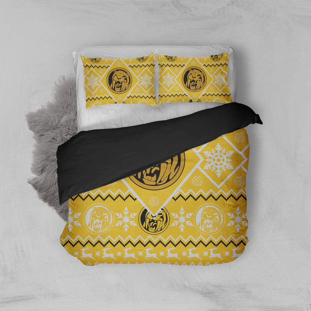 Power Ranger Bedding Set Mighty Morphin Yellow Power Ranger Duvet Covers