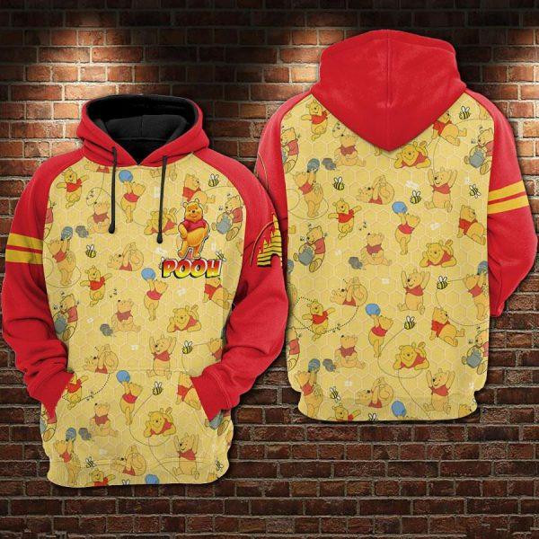 Winne The Pooh Pattern Cartoon 2k625 Lover Gift , Winne The Pooh All Over Print 3d Hoodie