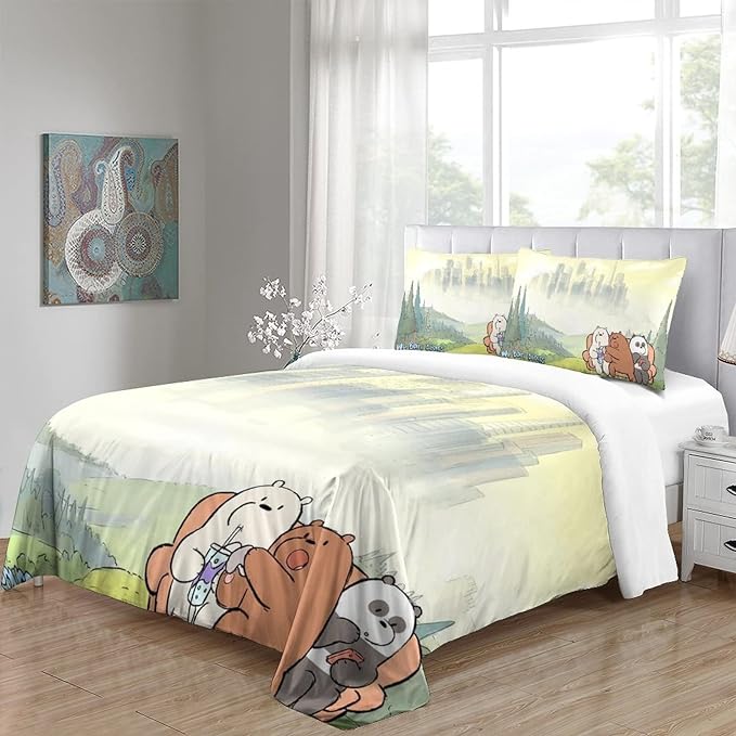 We Bare Bear Bedding Set We Bare Bear The City Duvet Covers