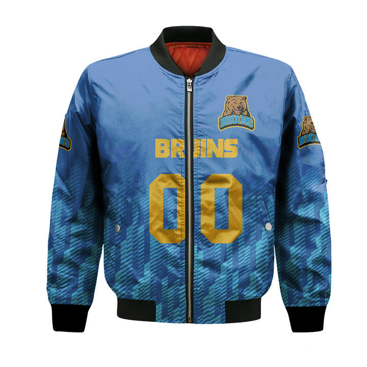 UCLA Bruins Custom Text Number Blue Bomber Jacket V2