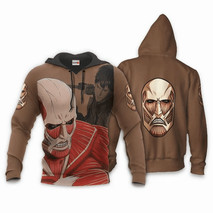 Aot Giant Titan Attack On Titan 3d Hoodie Zip Hoodie