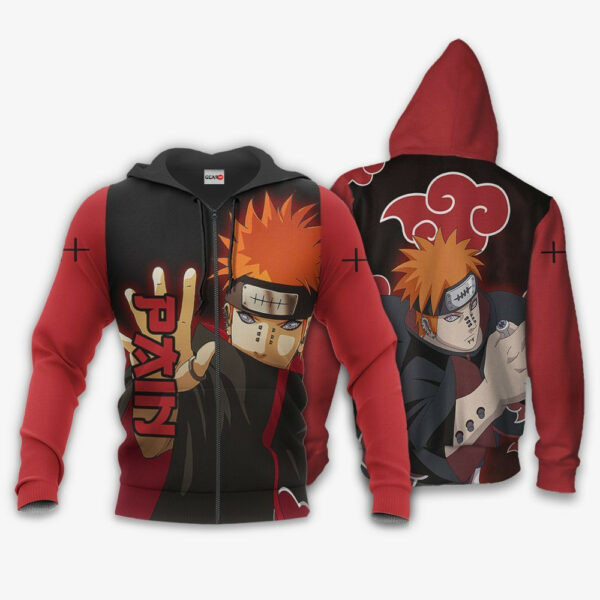 Naruto Pain Akatsuki Anime 3k281   Cartoon 3d Hoodie Zip Hoodie 2761
