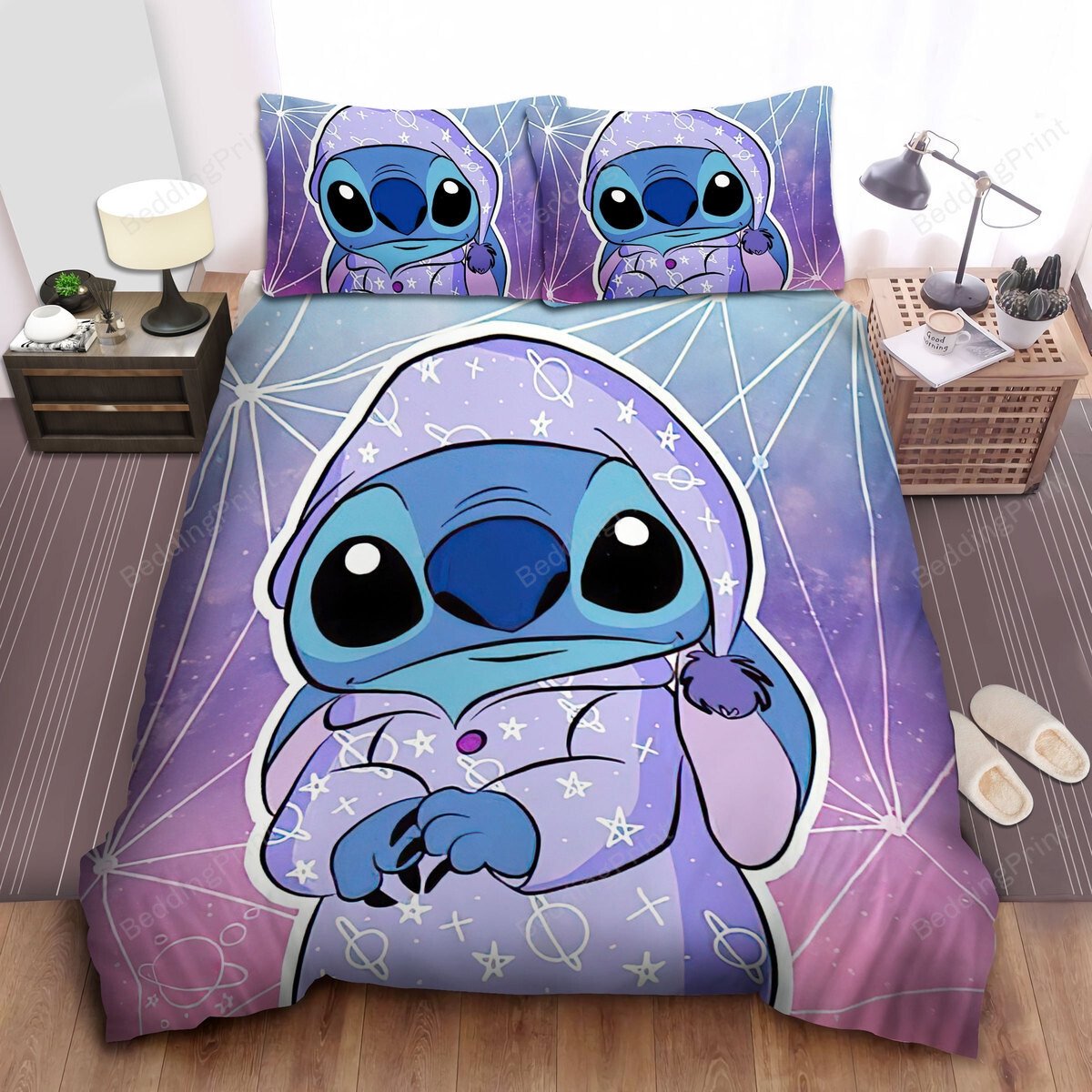 Lilo And Stitch Bedding Set Stitch In Pijama Graphic Duvet Covers