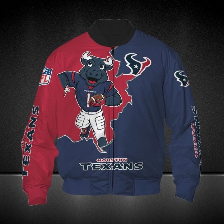 Houston Texans Blue Red Bomber Jacket V2