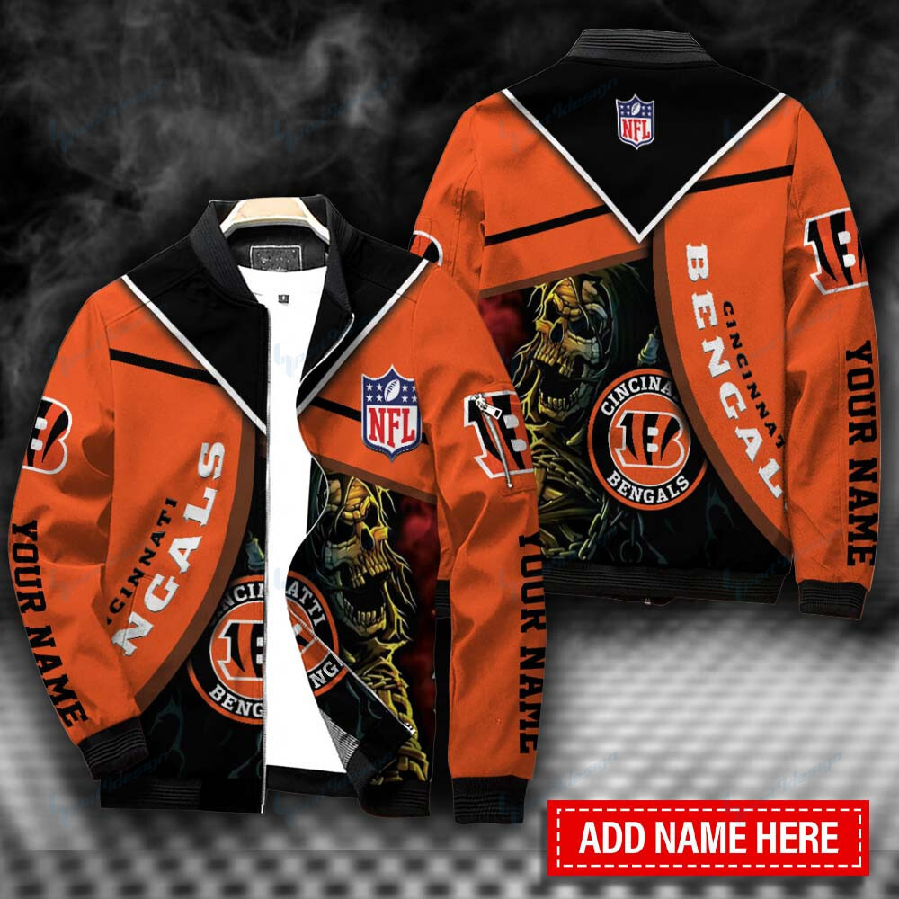 Cincinnati Bengals Personalized Bomber Jacket BG380