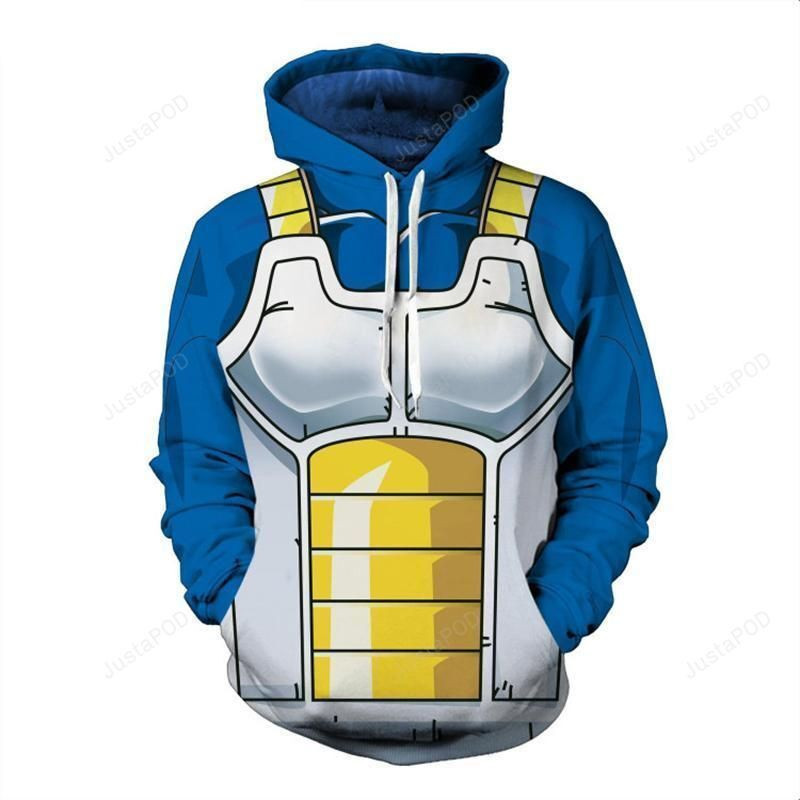 Vegeta Saiyan Armor Dragon Ball 3D All Over Print Hoodie & Zip Hoodie