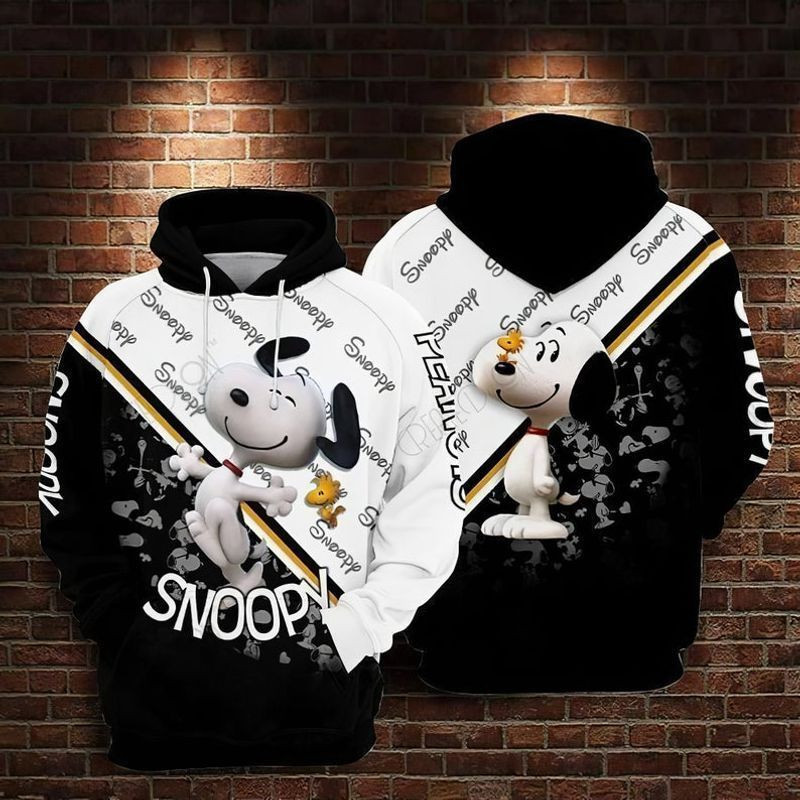 Snoopy Cute Black And White 3d Hoodie Zip Hoodie 960