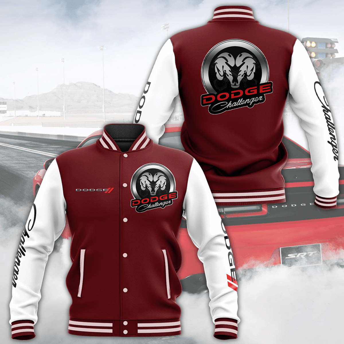 Challenger Car Baseball Jacket
