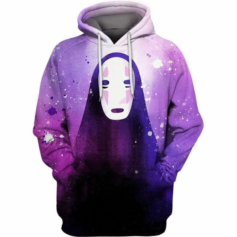 No Face Watercolor Over Print 3d Hoodie Zip Hoodie