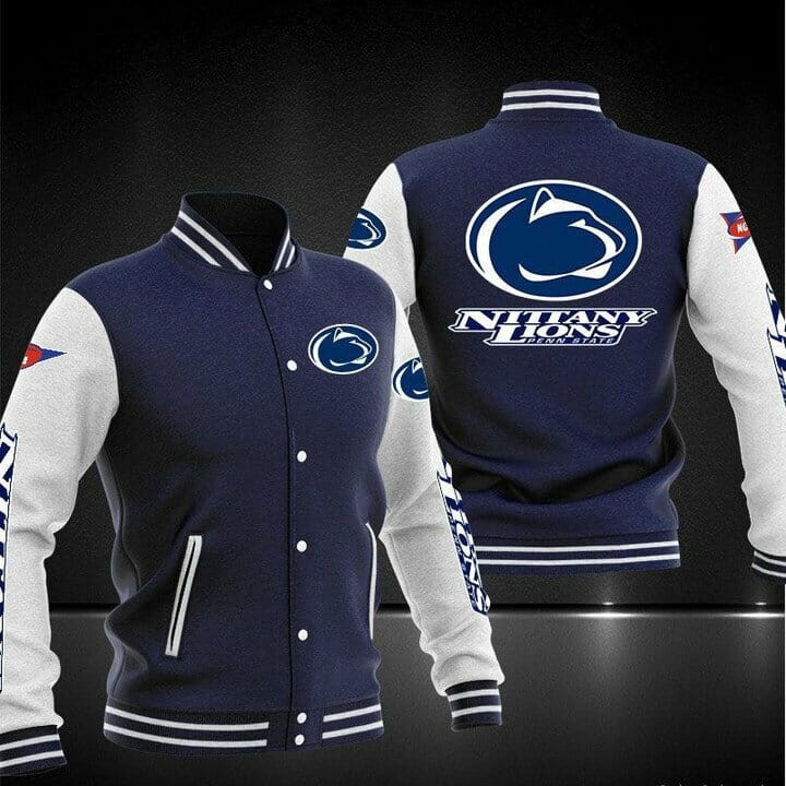 Penn State Nittany Lions Navy Blue Baseball Jacket