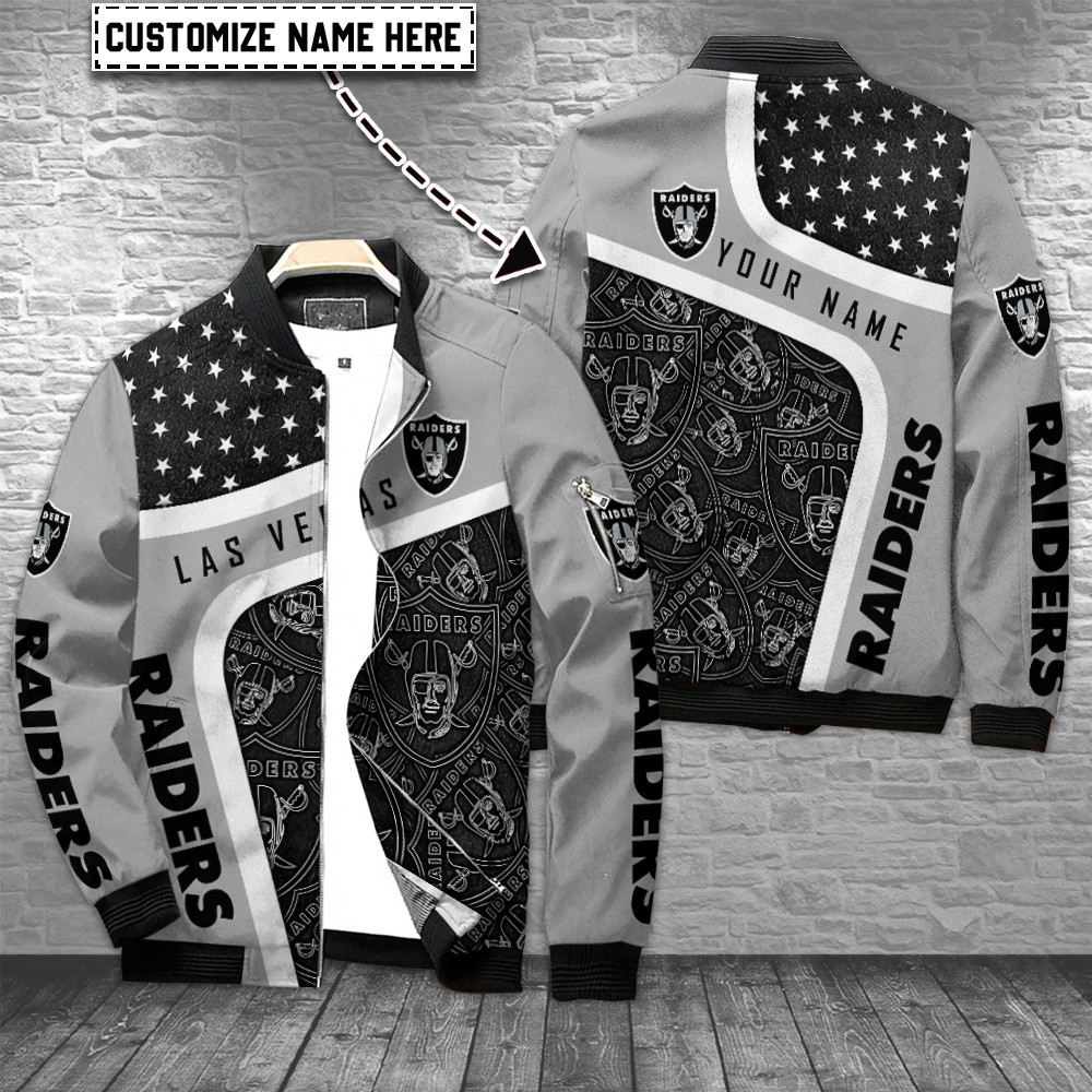 Las Vegas Raiders Personalized Bomber Jacket BG777