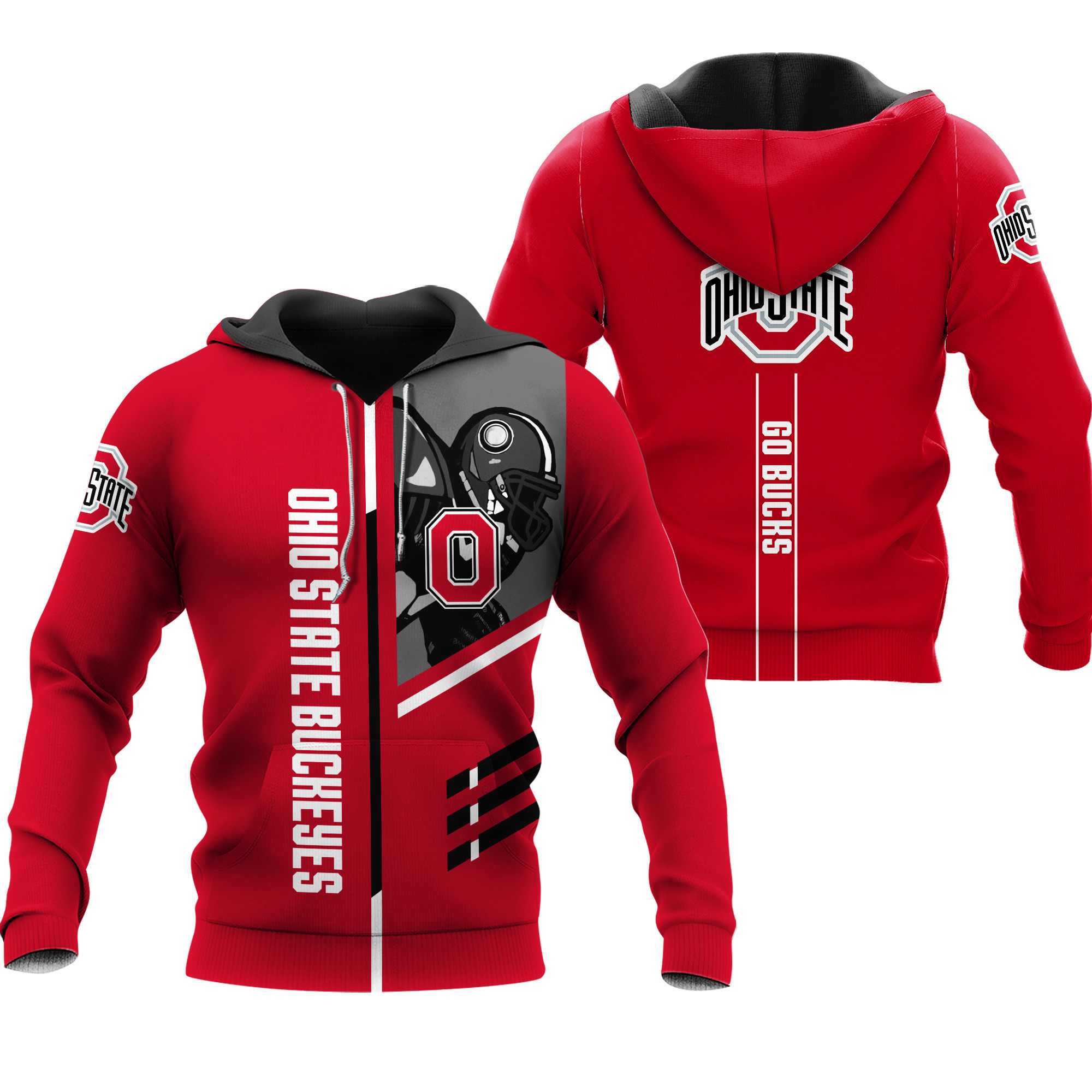 Ncaa Ohio State Buckeyes 3D All Over Print Hoodie & Zip Hoodie