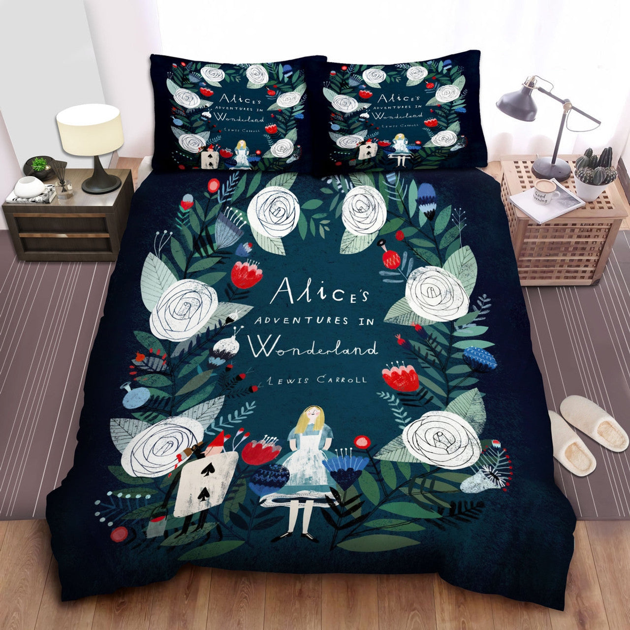 Alice In Wonderland Bedding Set Alice In Wonderland Artwork Duvet Covers Black