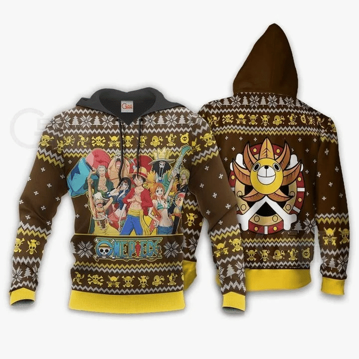 Straw Hat Pirates Ugly Christmas One Piece  3d Hoodie Zip Hoodie