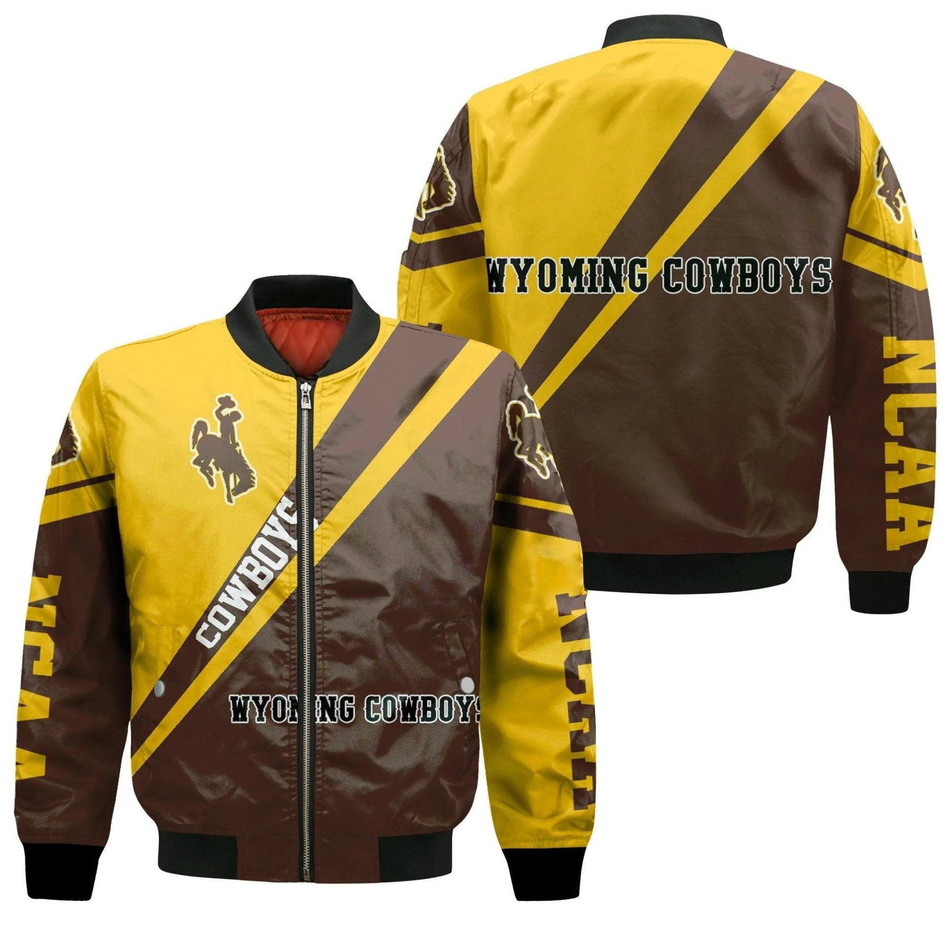 Wyoming Cowboys Cross Style Bomber Jacket